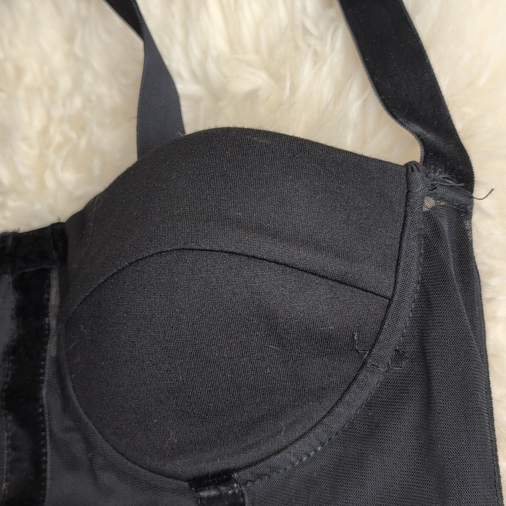 TIED MESH CORSET CROP TOP SIZE X SMALL - Picture 3 of 6